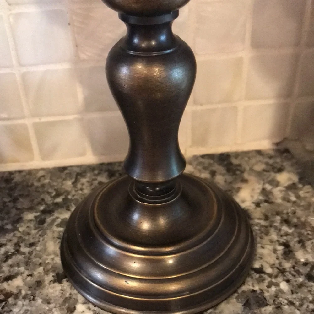 Restoration Hardware candle stick bronze